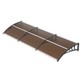 VEVOR Window Door Awning Canopy 38" x 117", UPF 50+ Polycarbonate Entry Door Outdoor Window Awning Exterior, Front Door Overhang Awning for Sun Shutte