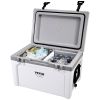 VEVOR Insulated Portable Cooler, 52 qt, Holds 50 Cans, Ice Retention Hard Cooler with Heavy Duty Handle, Ice Chest Lunch Box for Camping, Beach, Picni