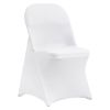 VEVOR White Stretch Spandex Chair Covers - 12 PCS, Folding Kitchen Chairs Cover, Universal Washable Slipcovers Protector, Removable Chair Seat Covers,
