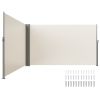 VEVOR Beige Retractable 63''*236'' Awning-Rugged Full Aluminum Rust-Proof; Patio Sunshine Screen; Privacy Divider; Wind Screen. Longer Service Life, S