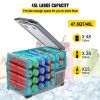 VEVOR 12 Volt Refrigerator 45L(48qt) Fast Cooling Portable Freezer with App Control(-4��F~68��F) Car Fridge with 12/24v DC & 110-240v AC for Travel, C