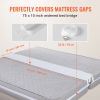 2-in-1 Bed Bridge Twin to King with Attached Sheet - Twin Bed Connector - Split King Gap Filer - Mattress Wedge Gap Filler - Twin to King Bed Converte