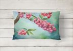State Watercolor Flowers Throw Pillow Throw Pillow for Indoor Couch Bed Outdoor Patio Washable, Pennsylvania Mountain Laurels 1702,12Hx16W