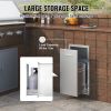 VEVOR Pull Out Trash Drawer 13.4Wx26Hx19.6D Inch Lower Sliding Rails Stainless Steel Roll Out Trash Bin Pull Out Tray Outdoor Kitchen Trash Drawer wit