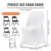 VEVOR White Stretch Spandex Chair Covers - 30 PCS, Folding Kitchen Chairs Cover, Universal Washable Slipcovers Protector, Removable Chair Seat Covers,