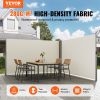 VEVOR Beige Retractable 63''*236'' Awning-Rugged Full Aluminum Rust-Proof; Patio Sunshine Screen; Privacy Divider; Wind Screen. Longer Service Life, S