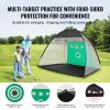 VEVOR Golf Net, 10x7ft All in 1 Golf Practice Net, Indoor Outdoor Home Golf Swing Training, Golf Hitting Aid Net with Target/Turf Mat/Balls/Tee/Carry