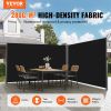 VEVOR 236" x 71"Black Retractable Awnig-Rugged Full Aluminum Rust-Proof Patio Sunshine Privacy Divider Wind Screen. Longer Service Life, Suitable for
