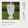 Lifelike Design 12.2" Magnesium Oxide Angel Statue Sculpture for Indoor Garden Outdoor Decor