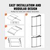 VEVOR Window Door Awning Canopy 38" x 117", UPF 50+ Polycarbonate Entry Door Outdoor Window Awning Exterior, Front Door Overhang Awning for Sun Shutte