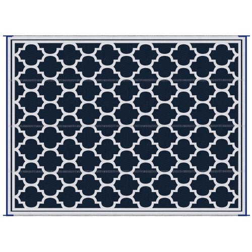 Outsunny Reversible Outdoor Rug Carpet, 9' x 18' Waterproof Plastic Straw Rug, Portable RV Camping Rugs with Carry Bag, Large Floor Mat for Backy