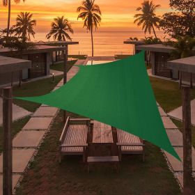 Artpuch Custom Size Dark Green Sun Shade Sail Triangle Canopy 185 GSM Durable Fabric UV Block Awning for Outdoor Patio Garden Backyard (Customize (Color: Dark Green, size: 10'X26')
